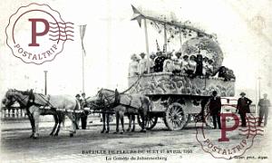ALGER - BATAILLE DE FLEURS - COMETE DE JOHANNESBERG - AVRIL 1910